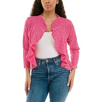 Women's Nina Leonard Three Quarter Ruffle Bolero