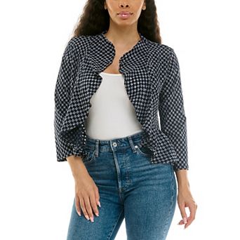 Women's Nina Leonard Three Quarter Ruffle Bolero