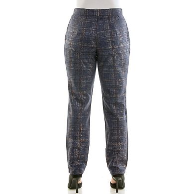 Women's Nina Leonard Scuba Suede Narrow Trousers