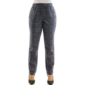 Women's Nina Leonard Scuba Suede Narrow Trousers