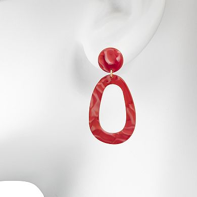 Emberly Gold Tone Tort Statement Drop Earrings