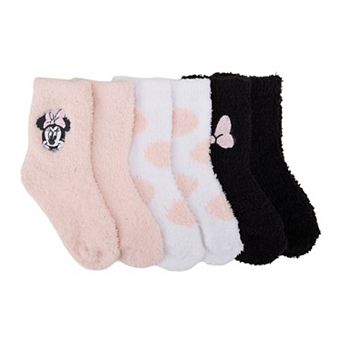 Toddler Girl Disney’s Minnie Mouse 3-Pack Cozy Crew Socks