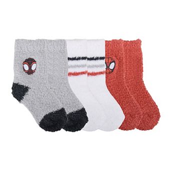 Toddler Boy Spiderman Cozy Crew Socks 3-Pack