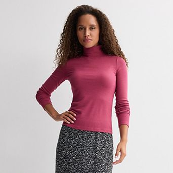Juniors' SO® Rib Long Sleeve Mockneck Top