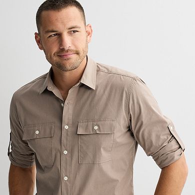 Men's Apt. 9® Long Sleeve Regular Collared Button-Down Shirt