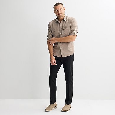 Men's Apt. 9® Long Sleeve Regular Collared Button-Down Shirt