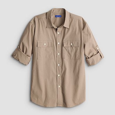 Men's Apt. 9® Long Sleeve Regular Collared Button-Down Shirt