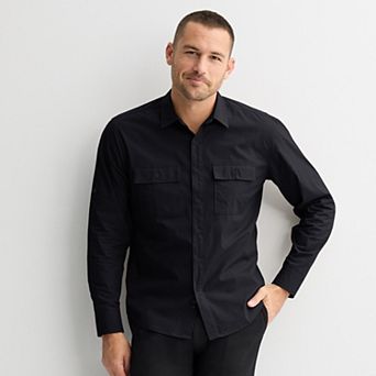 Men's Apt. 9® Long Sleeve Regular Collared Button-Down Shirt