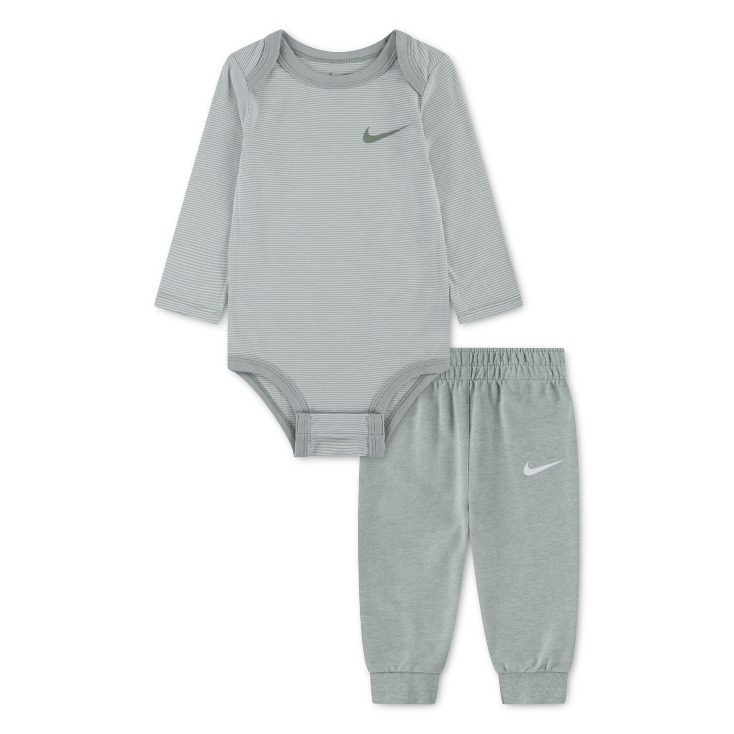 Детский комплект Nike: полосатое боди с длинным рукавом и брюки, 2 шт — фото 1