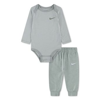 Baby Nike Long Sleeve Striped Bodysuit & Pants 2 pc Set