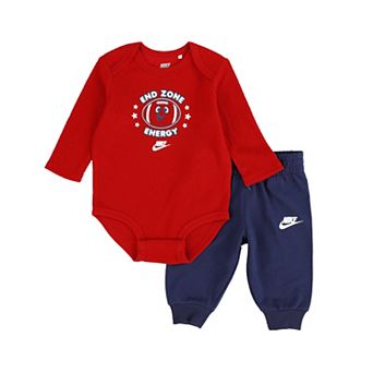 Baby Boys' Nike Long Sleeve Waffle Bodysuit & Sweatpants 2 pc Set