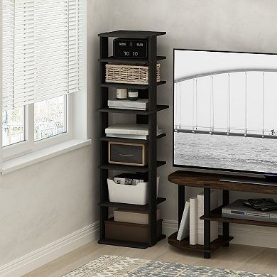 8-Tier Vertical Space Saving Free Standing Corner Shelf Display Rack