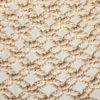 Hello Honey White Cotton Macramé Canopy with Tassels