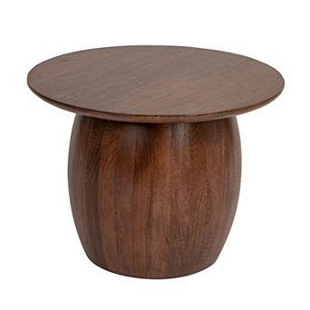 Hello Honey Modern Mango Wood Round Side Table