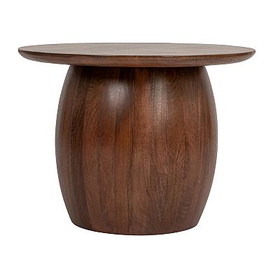 Hello Honey Modern Mango Wood Round Side Table