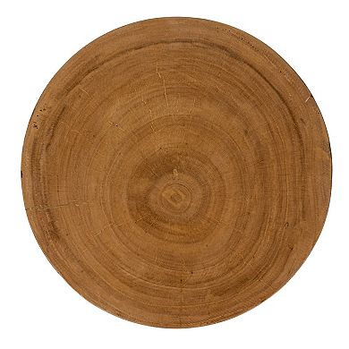 Hello Honey Paulownia Wood Accordion End Table, Honey Walnut