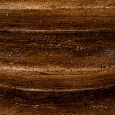 Hello Honey Paulownia Wood Accordion End Table, Honey Walnut