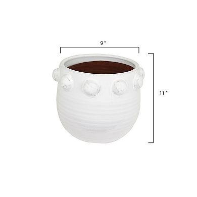 Hello Honey Terra-cotta Planter with Raised Dots