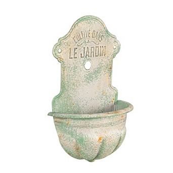 Hello Honey Metal Wall-Mounted Planter with Distressed Finish