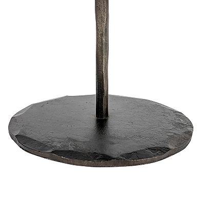 Hello Honey Round Hand-Forged 5 Taper Metal Candelabra, Black