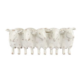 Hello Honey Farmhouse Resin Sheep Planter, White
