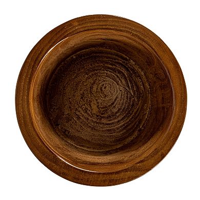 Hello Honey Hand-Carved Wood Planter with Dots