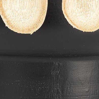 Hello Honey Hand-Carved Wood Planter with Dots