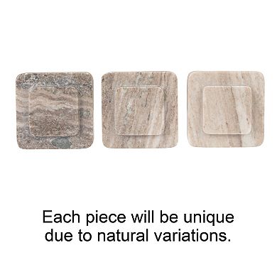 Hello Honey Heavy Duty Marble Bookends, Beige, Set of 2