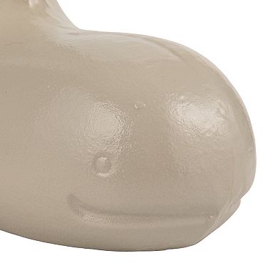 Hello Honey Whale-Shaped Cast Iron Bookends in Grey Finish