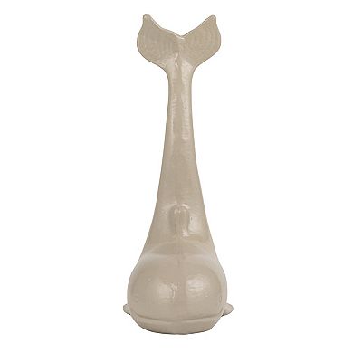 Hello Honey Whale-Shaped Cast Iron Bookends in Grey Finish