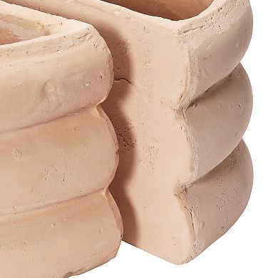 Hello Honey Terracotta Vase Bookends, Set of 2, Blush Finish