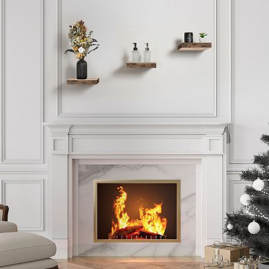 Set of 3 (9") Sorbus Square Floating Shelves with Invisible Mounting Brackets