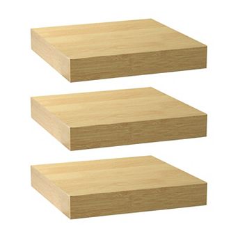 Set of 3 (9") Sorbus Square Floating Shelves with Invisible Mounting Brackets