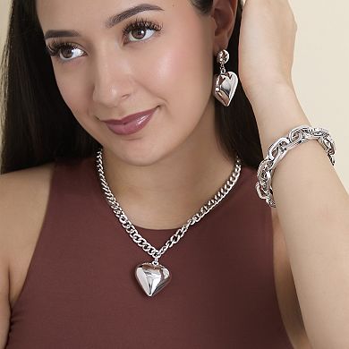 JS Jessica Simpson Mixed Metal Link Chain Bracelet