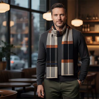 Merino Wool Tartan Scarf Knitted Winter Warm and Soft