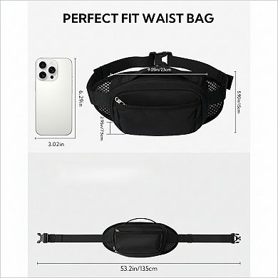 RFID Blocking Fanny Pack Anti Theft with Bellows Style Opening