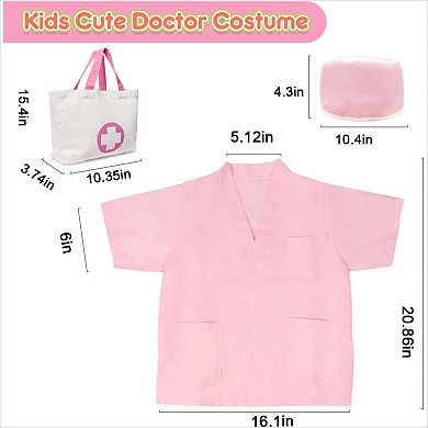 Pretend Play Doctor Set with Costume Stethoscope and Carrying Bag