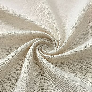 Linen Cotton Shower Curtain Set with Macrame Lace Decor