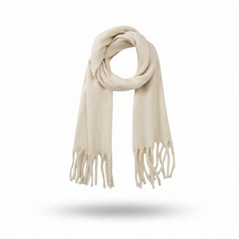 Mohair Winter Scarf Pure Color Warm with Cashmere Feel