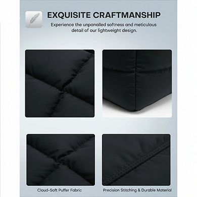 Puffer Tote Bag Multi Pocket Lightweight for Work and Travel