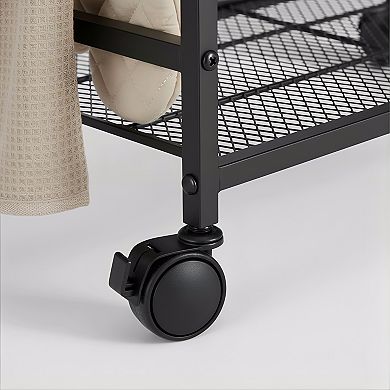 Microwave Cart on Wheels Storage Utility Cart for Kitchen Office