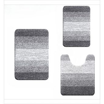 Microfiber Bathroom Rug Set Soft Absorbent and Machine Washable