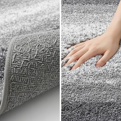 Microfiber Bathroom Rug Set Soft Absorbent and Machine Washable
