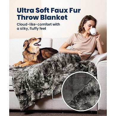 Plush Fuzzy Throw Blanket Minky and Fluffy for Living Room Decor