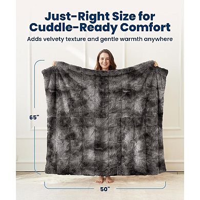 Plush Fuzzy Throw Blanket Minky and Fluffy for Living Room Decor