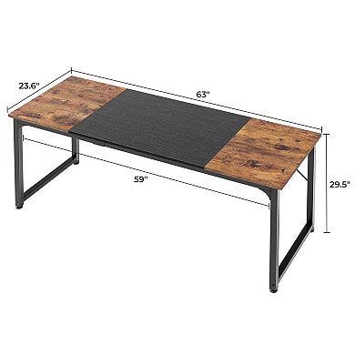63" Rustic Brown Desk - Multi-Purpose, Stylish, Durable