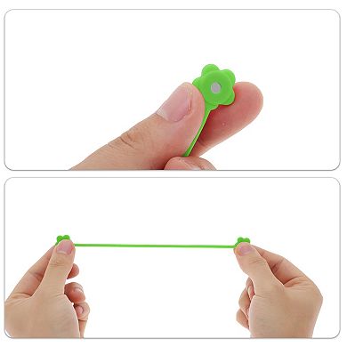 5 Pcs Magnetic Cable Ties, 7.48" Length Cable Organizer with Flower-shaped Magnetic Suction Head