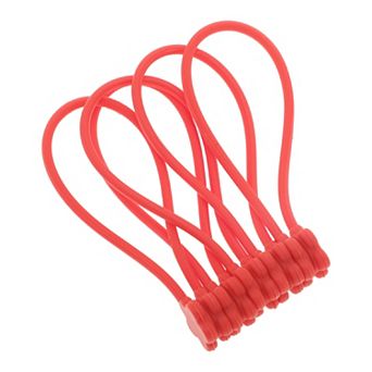 5 pc Magnetic Cable Ties, 7.48" Length Cable Organizer with Flower-shaped Magnetic Suction Head