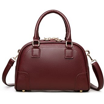 Purse for Women Vegan Leather Crossbody Bags Top Handle Dome Satchel Bag with Strap