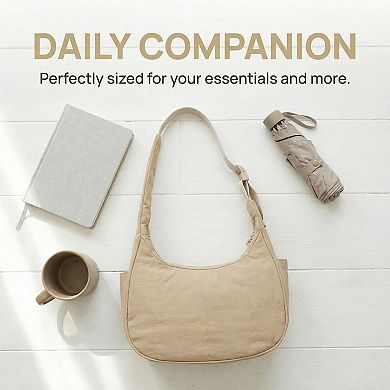 Puffer Shoulder Bag for Women Nylon Quilted Purses Puffy Handbags with Adjustable Strap